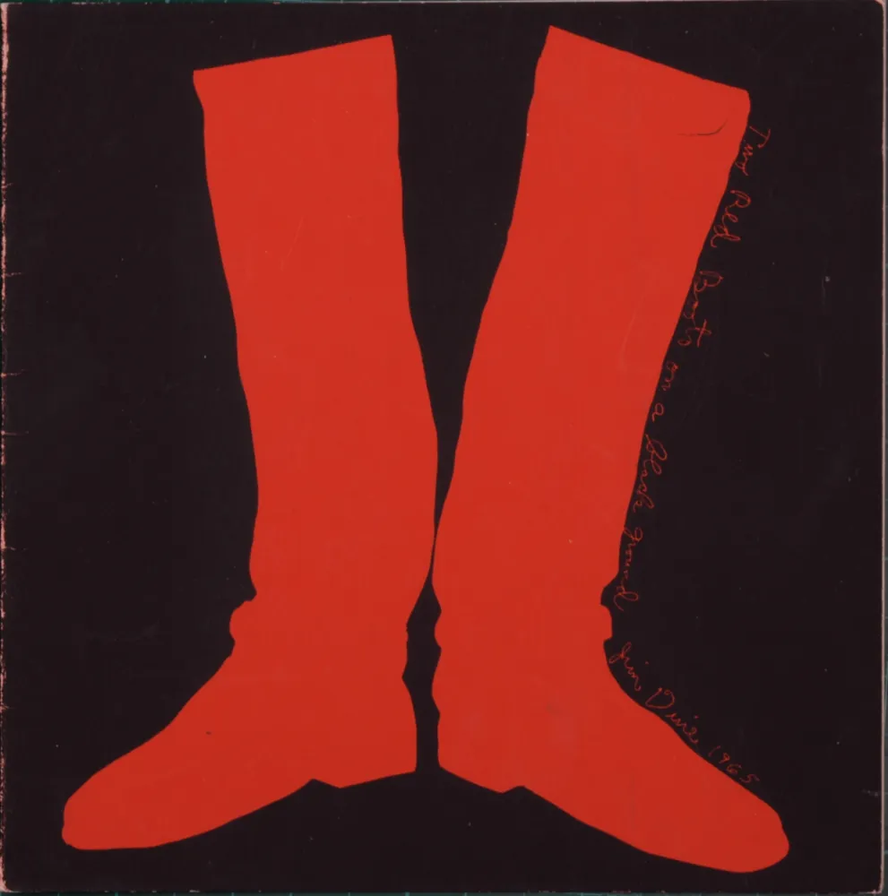 丝网印刷 Dine - Two Red Boots, 1969 (thick gatefold card)