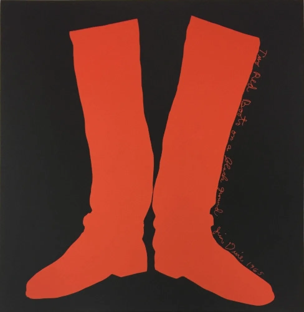 复数作品 Dine - Two Red Boots on a Black Ground,