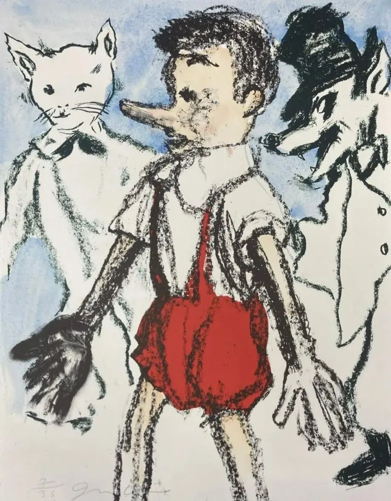 石版画 Dine - Untitled from Pinocchio Suite