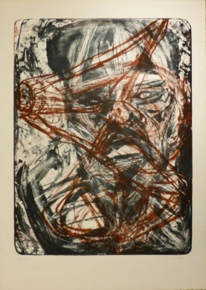 石版画 Disler - Visage