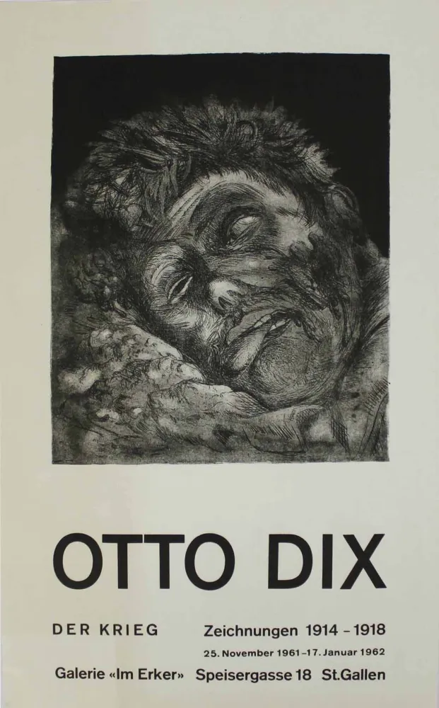 石版画 Dix - Toter (St. Clément) [Dead Man (St. Clément)]
