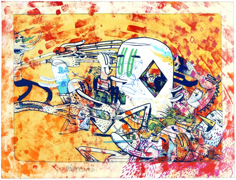 石版画 Dizac - Sans titre