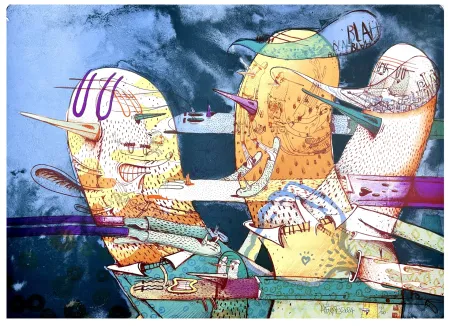 石版画 Dizac - Sans titre