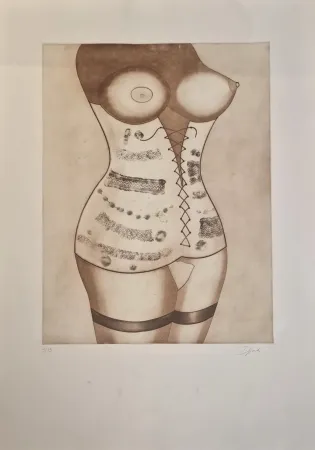 蚀刻版画 Djak - Senza titolo