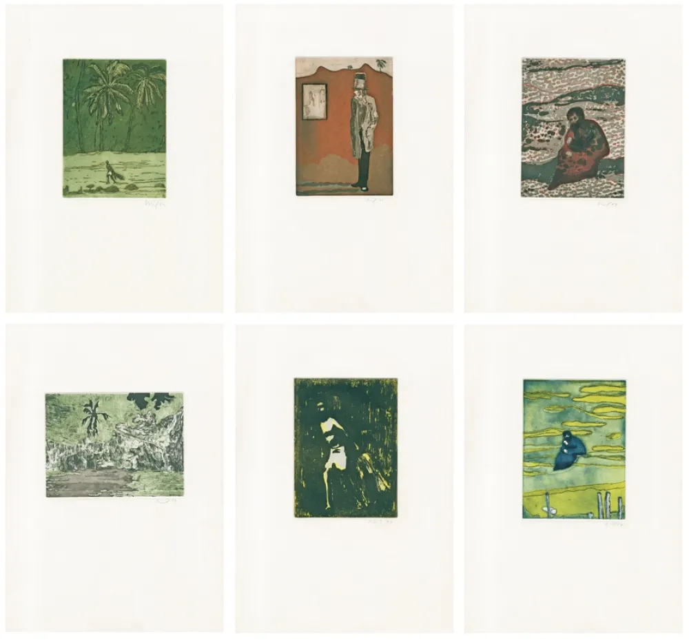 蚀刻版画 Doig - Black Palms