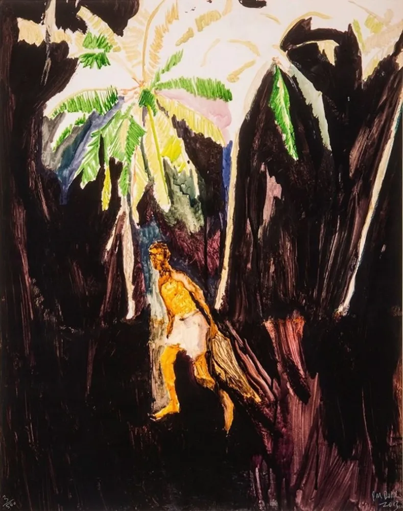 石版画 Doig - Fisherman