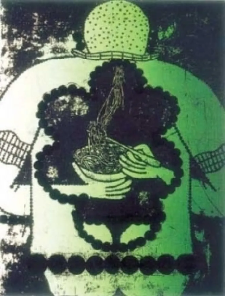 石版画 Dokoupil - Mangeur de spaghettis