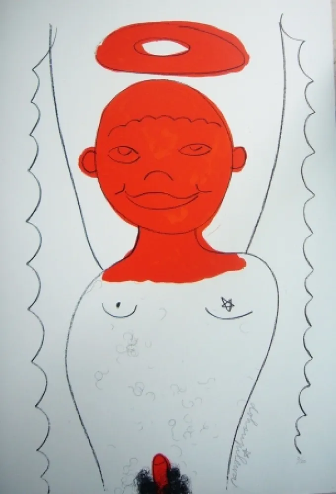 石版画 Dokoupil - Petit ange