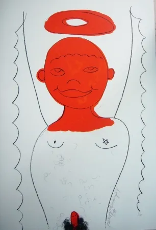 石版画 Dokoupil - Petit ange