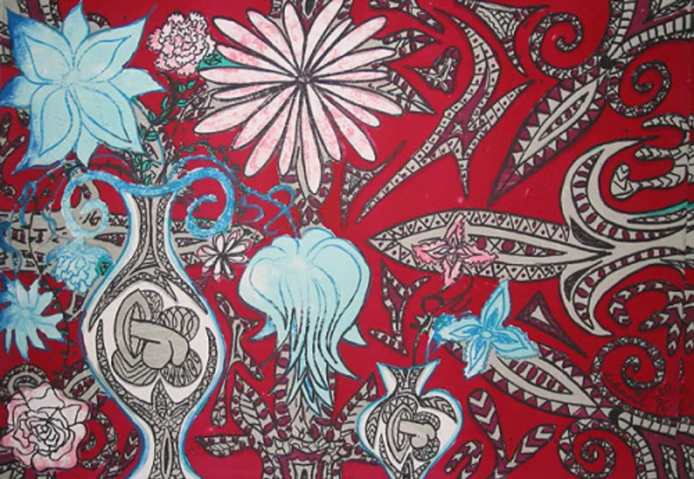 石版画 Dokoupil - Untitled (red)