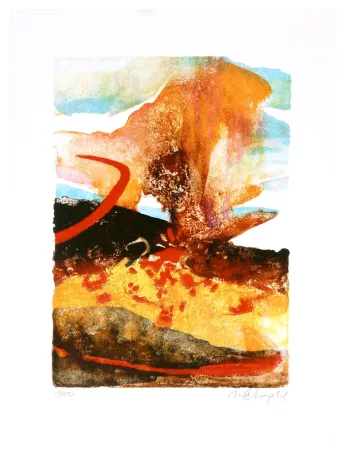 石版画 Dolma - Orange Tephra