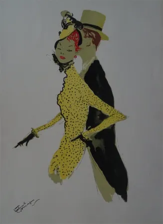 石版画 Domergue - La Parisienne: Arlette