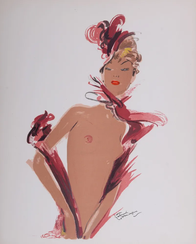 石版画 Domergue - La Parisienne : Arlette, 1956