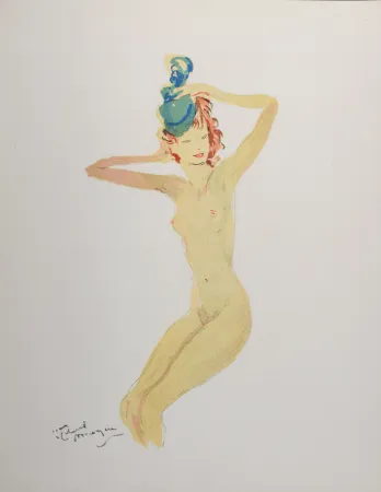 石版画 Domergue - La Parisienne : Elvire, 1956