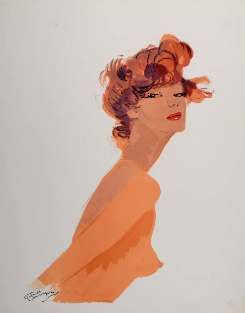 石版画 Domergue - La Parisienne : Ernestine, 1956