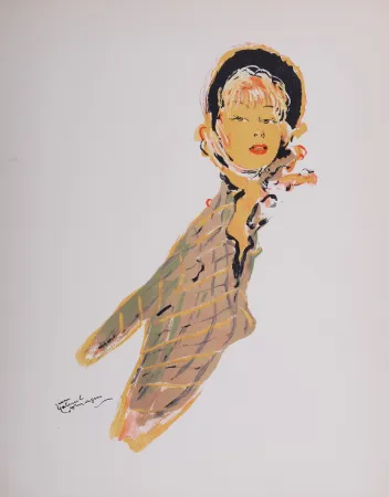 石版画 Domergue - La Parisienne : Guillaumette, 1956