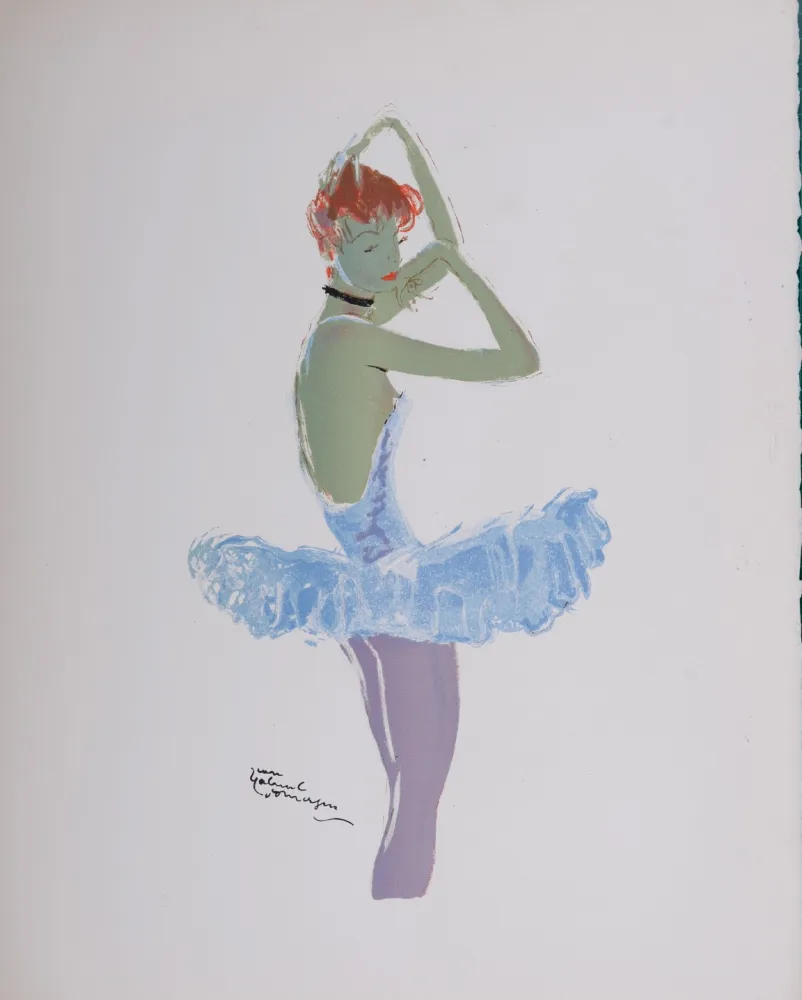石版画 Domergue - La Parisienne : La Ballerine, 1956