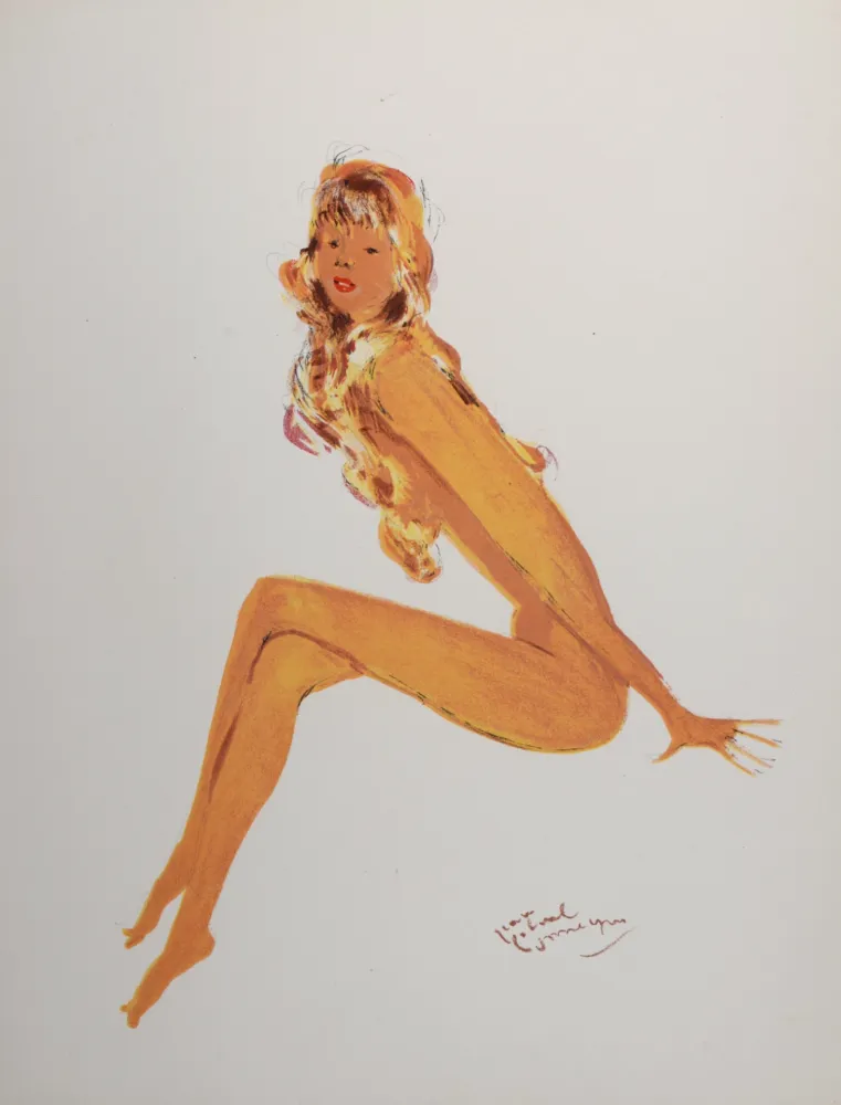石版画 Domergue - La Parisienne : Sylvie, 1956