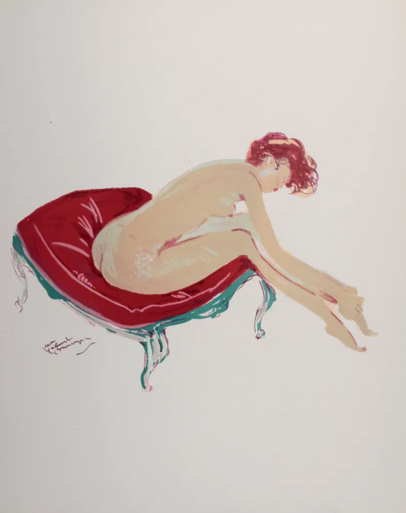 石版画 Domergue - La Parisienne : Une cavalière, 1956