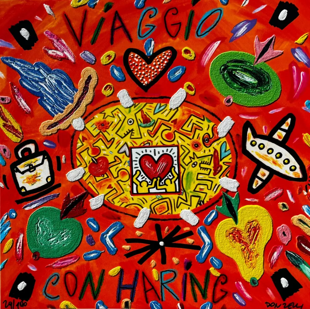丝网印刷 Donzelli - Viaggio con Haring