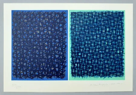 丝网印刷 Dorazio - A verde B blu