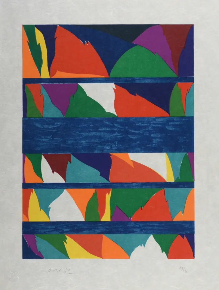 石版画 Dorazio - Composition (#F), 1976 - Hand-signed