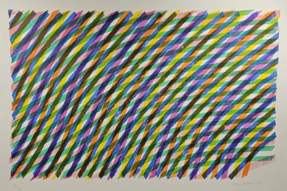 石版画 Dorazio - RETICOLO. COMPOSIZIONE NO 2