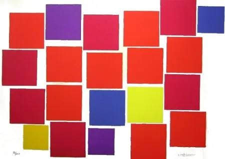 石版画 Dorazio - Senza titolo