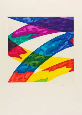 版画 Dorazio - Untitled (Chromatic Ribbons)