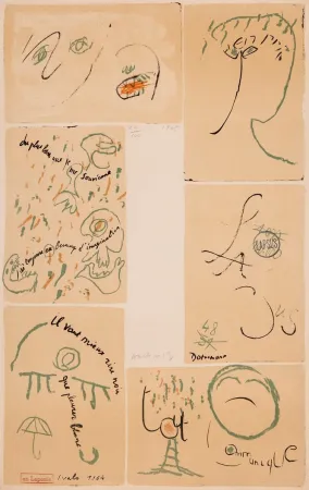 蚀刻版画 Dotremont - Litho-mots