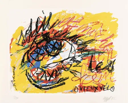 丝网印刷 Dotremont - Soleil,/ crache tes rayons/ et mâche ton frein/ o vieux vélo