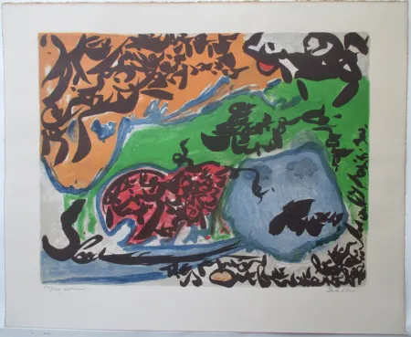 石版画 Dotremont - Un match et evant et après