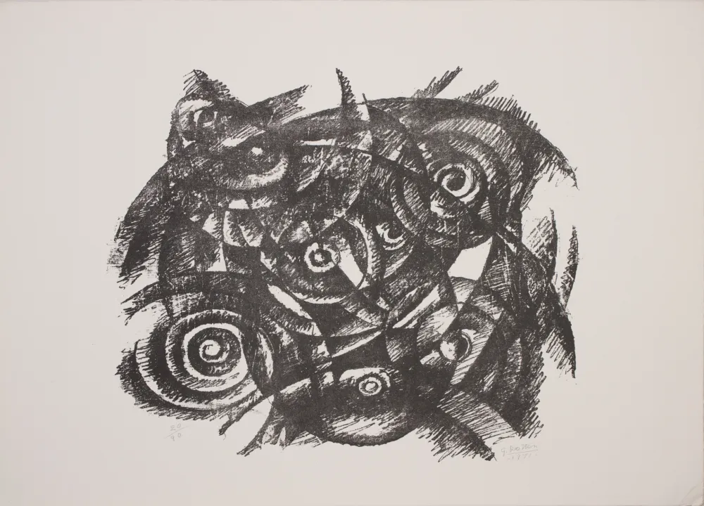 石版画 Dottori - Ritmo astrale