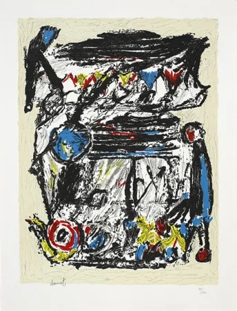 石版画 Doucet - Croisée familiale