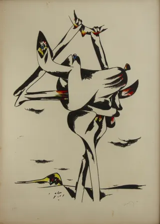 石版画 Dova  - SENZA TITOLO