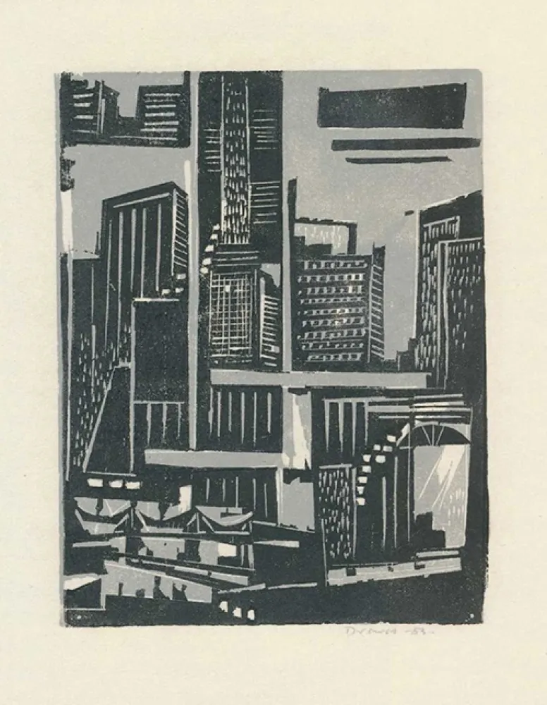 木刻 Drewes - New York