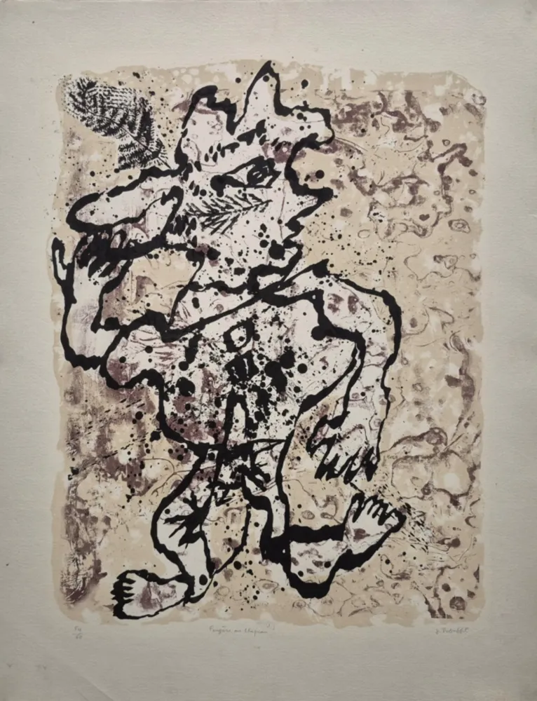 石版画 Dubuffet - Fougère au Chapeau (Fogere with Hat)