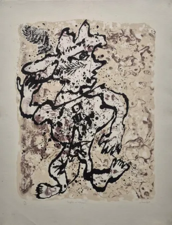 石版画 Dubuffet - Fougère au Chapeau (Fogere with Hat)
