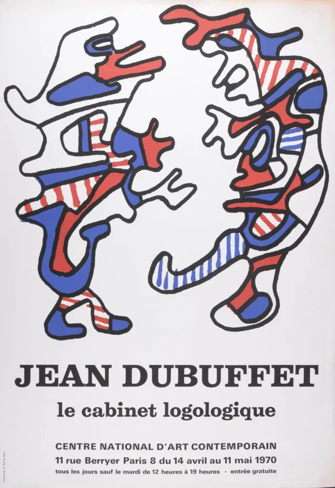 石版画 Dubuffet - Le cabinet Logologique, 1970