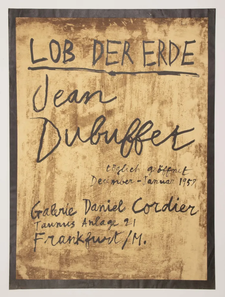 石版画 Dubuffet - LOB DER ERDE.