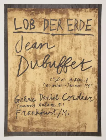石版画 Dubuffet - LOB DER ERDE.