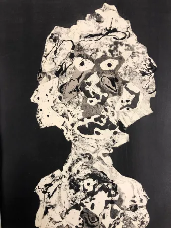 镂版印刷 Dubuffet - Personnage 1955 I