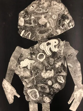 镂版印刷 Dubuffet - Personnage 1955 II