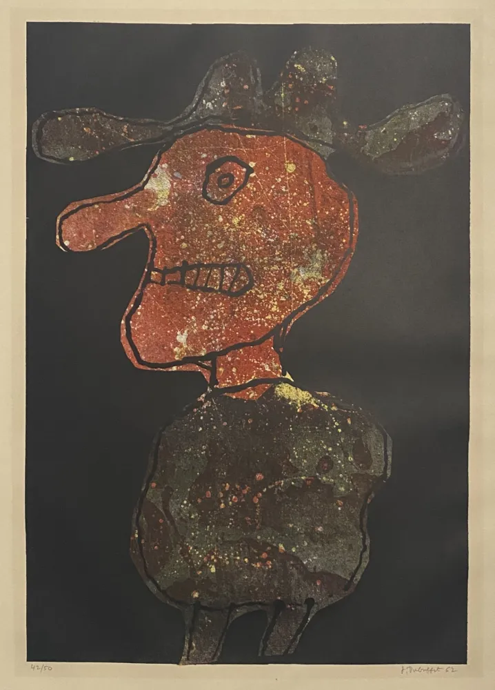 石版画 Dubuffet - Personnage au Chapeau