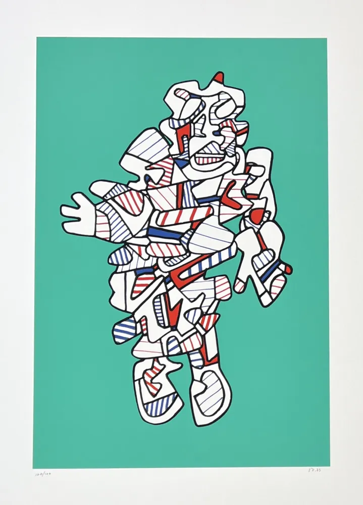 丝网印刷 Dubuffet - Protestator, from Présences fugaces series