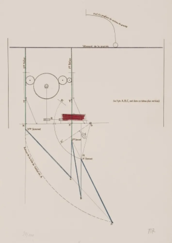 蚀刻版画 Duchamp - Combat de boxe