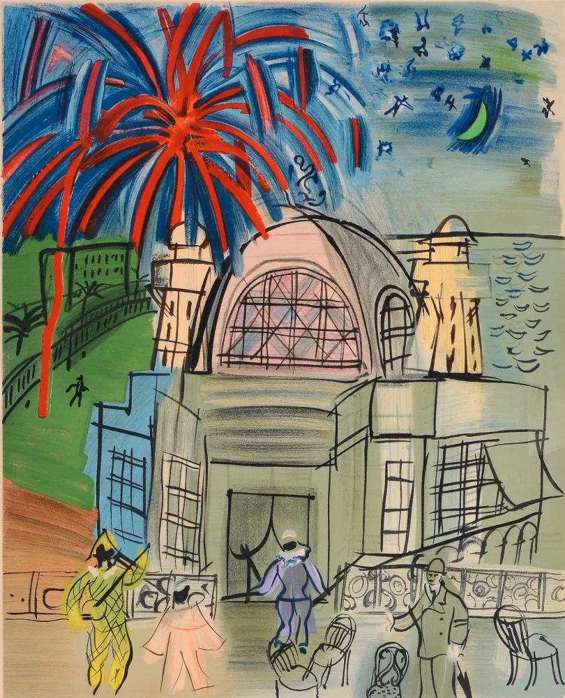 石版画 Dufy - CASINO-NIZZA