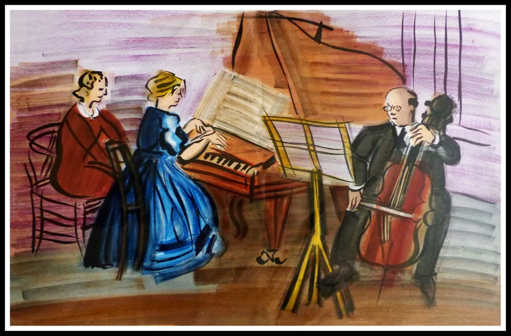 石版画 Dufy - CONCERT DES ANGES III