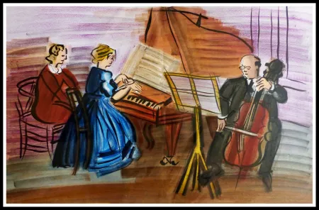 石版画 Dufy - CONCERT DES ANGES III