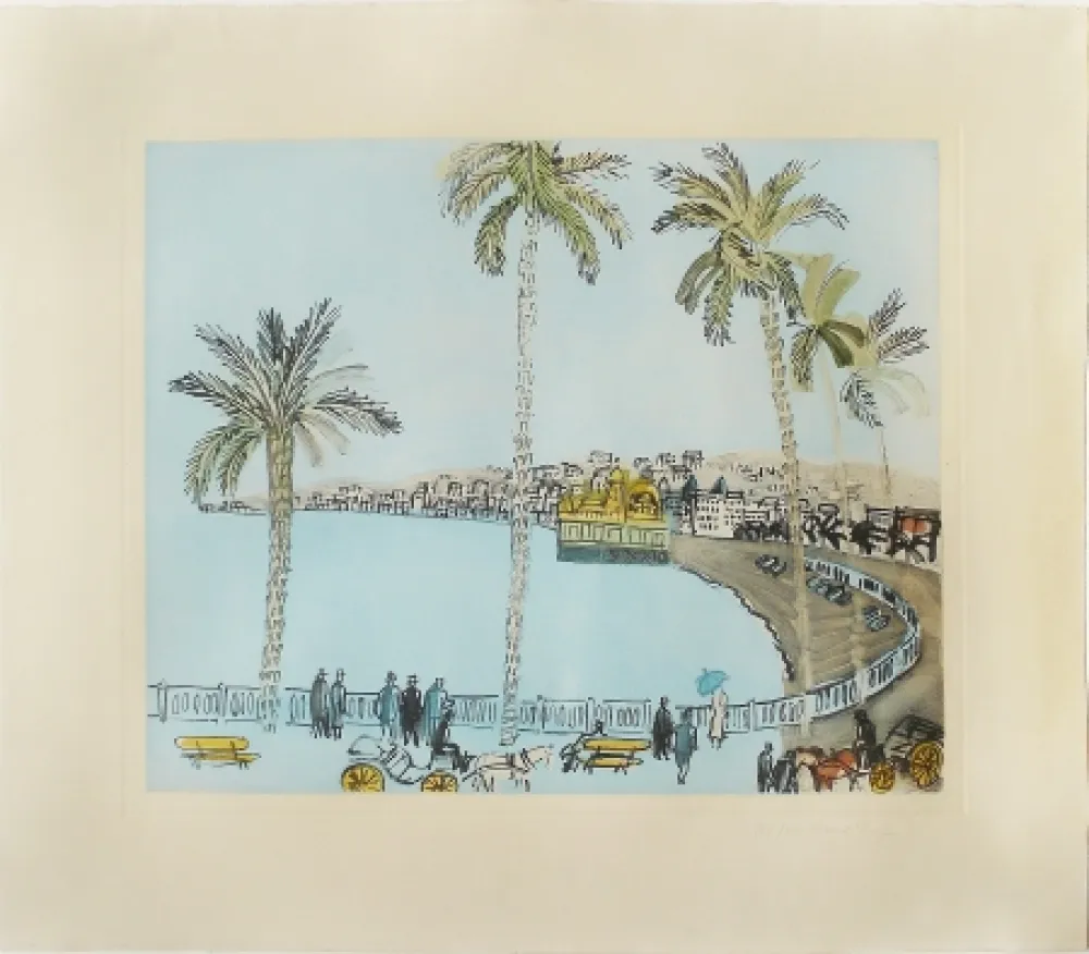 版画 Dufy - La Baie des Anges à Nice